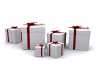 white and red presents