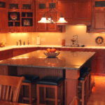 Large Center Island, and Custom Cabinets