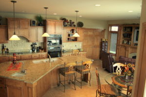 Kitchen Floor Plan and Custom Cabinets