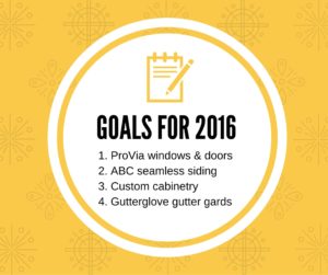 Home Improvement Goals for 2016